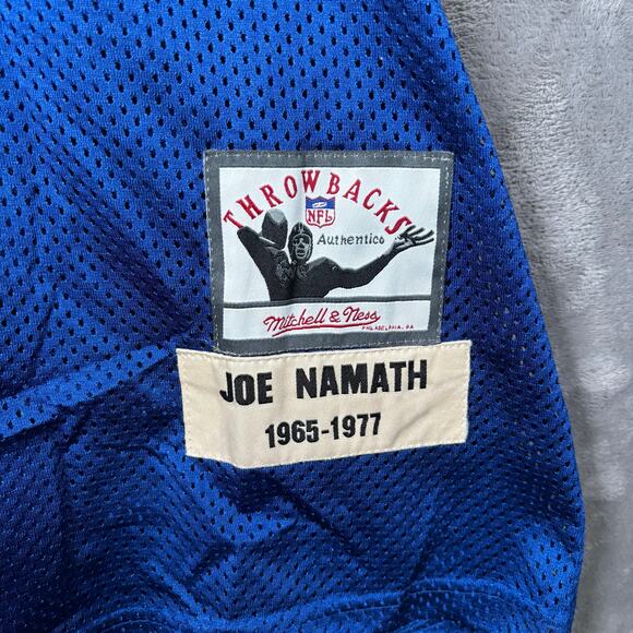 Rare Mitchell & Ness Joe Namath Rams Throwback Jersey #12 Blue 54 - Picture 3 of 4